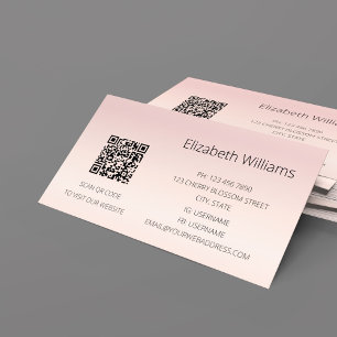 QR-kod övertoning för Rosa Visitkort