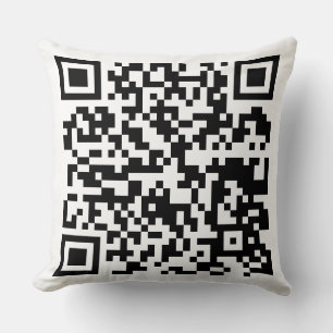 QR-kod på en Dekorativ kudde