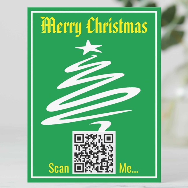 QR-kod på ett julkort Vykort (Skapare uppladdad)