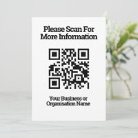 QR-kod på ett kort för kundinformation