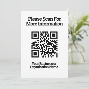 QR-kod på ett kort för kundinformation