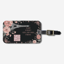 QR-kod Paris Eiffeltornet Rosa Shabby Chic Dekor 