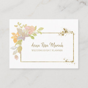 *~* QR-KOD - Pastellkritan Elegant Guld Glitter bl Visitkort