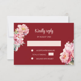 QR-kod Peony Red OSA China Bröllop