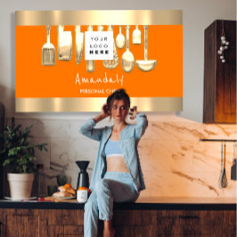 QR-kod Personal Chef Cooking RestaurantFoodOrange Visitkort