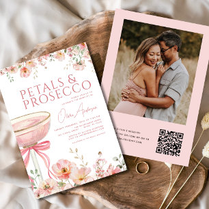 QR-kod Petals & Prosecco Photo Möhippa Inbjudningar
