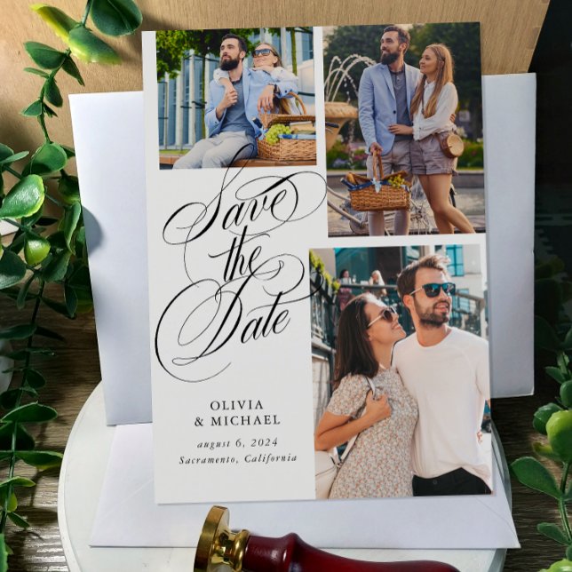 QR-kod Photo Collage Bröllop Spara Datumet (Skapare uppladdad)