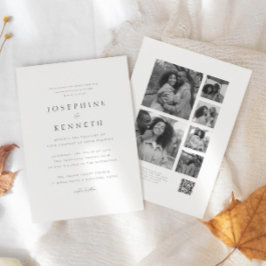 QR-kod Photo Collage Christian Allt på en Bröllop Inbjudningar