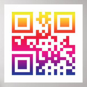 ☮ - QR-kod Poster