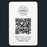 QR-kod | Professionell för enkel Logotyp för föret Magnet<br><div class="desc">En vanlig,  vit affärsmodell QR-kodflex magnet-mall i ett modernt minimalistiskt stil som lätt kan uppdateras med företagets logotyp,  QR-kod och anpassningsbar,  t.ex. skanna mig till.. #QRcode #logotyp #magnet #business</div>