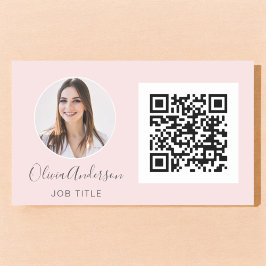 QR-kod, Professionell Foto  Rosa ros Guld Re Rektangulärt Klistermärke
