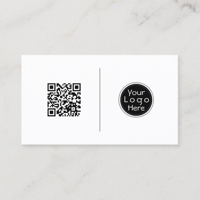 QR-kod, professionell minimalistisk social-media Visitkort (Framsida)