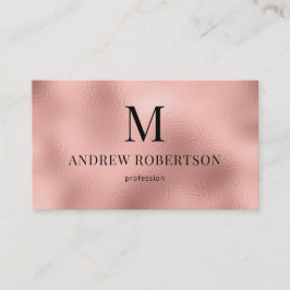 QR-kod Professionell Monogram Ro Guld Faux Foil Visitkort