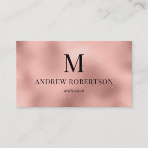 QR-kod Professionell Monogram Ro Guld Faux Foil Visitkort