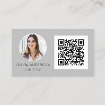 QR-kod, Professionell Photo Silver Grått Business