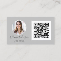 QR-kod, Professionell Photo Silver Grått Business