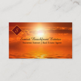 QR-kod Real Gods Monogram Orange Sunset Visitkort