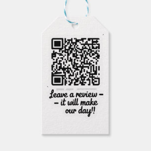 QR-kod Recensionspresentkort Presentetikett