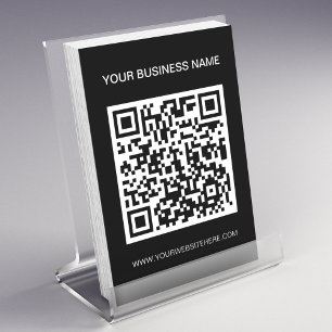 QR-kod Reklam Promotive Black Flygblad