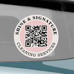 QR-kod Rengöringstjänst Företag Bil Vinyldekal Klistermärken