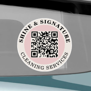 QR-kod Rengöringstjänst Företag Bil Vinyldekal Klistermärken