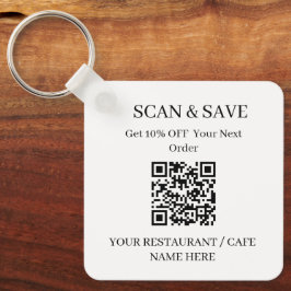 QR-kod Restaurang Nyckelring Skanna & Spara