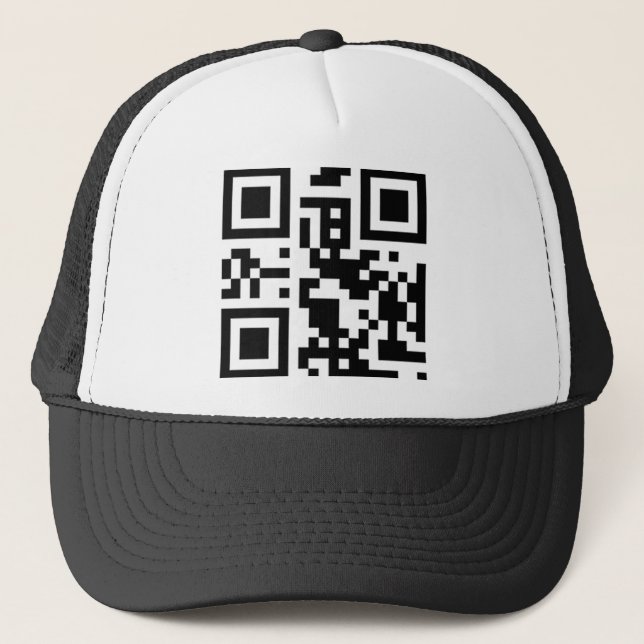 QR-kod "ring mig" lock Truckerkeps (Framsida)