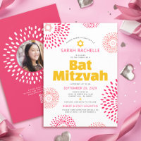 QR-kod Rosa Bat Mitzvah Foto Stjärnexplosion Fet P