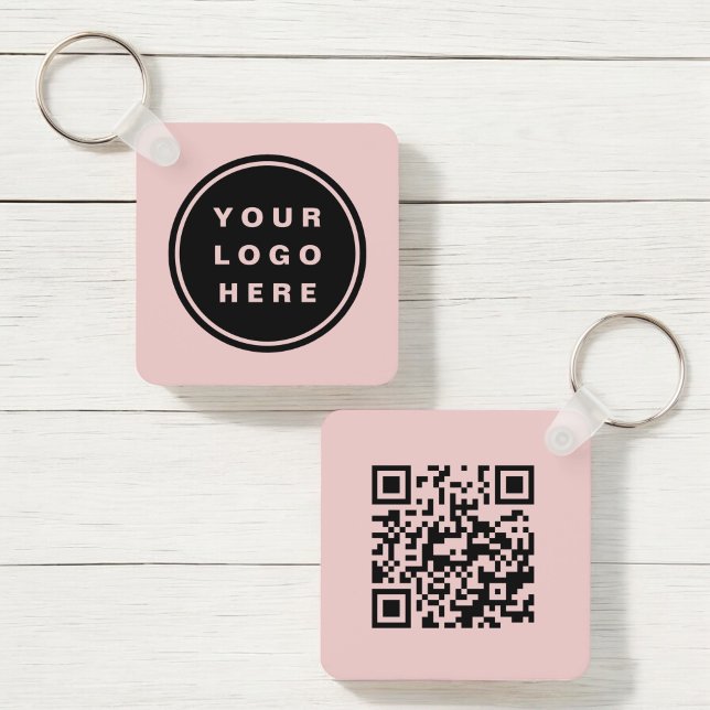 QR-kod Rosa Company Business Logotyp Promotional Nyckelring (Skapare uppladdad)