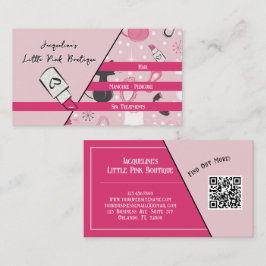 QR-kod Rosa feminint salong II i mitten av seklet Visitkort