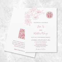 QR-kod |  Rosa i Blommigt Kina Bröllop