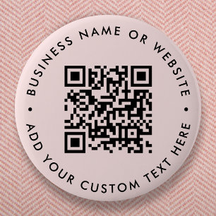 QR-kod Rosa - minimalistisk modern runda Knapp