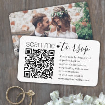 QR-kod RSVP Bröllopswebbplats Enkel Foto-svar
