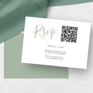 QR-kod RSVP-kort Sagegrön OSA Kort