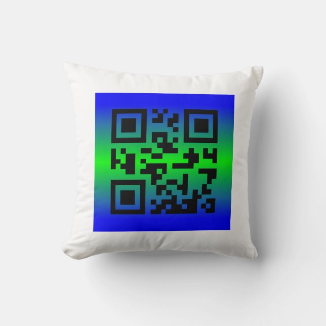 QR-kod® - säga: HA EN UNDERBAR VECKA Kudde (Framsida)