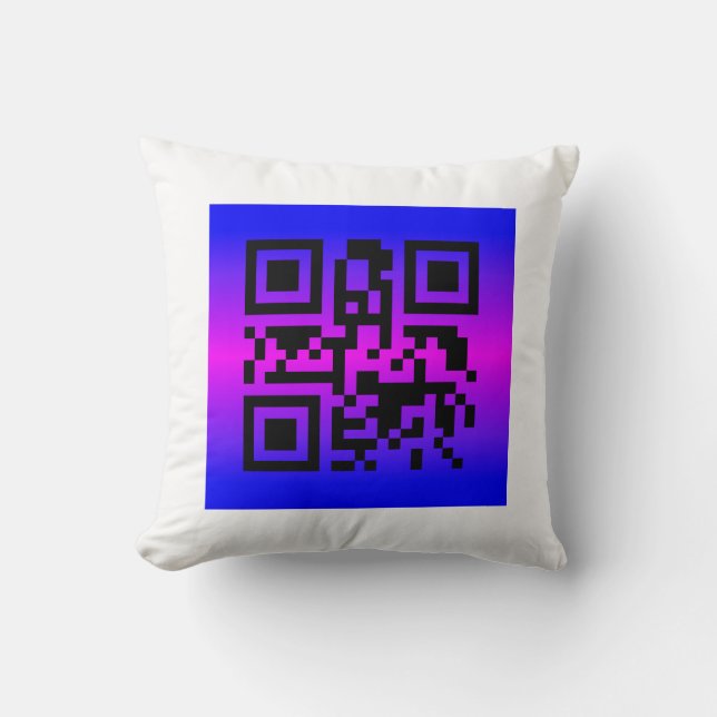 QR-kod® - säga: IT ÄR EN BOY Kudde (Framsida)
