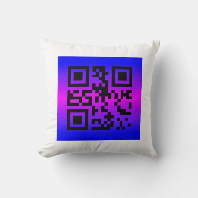 QR-kod® - säga: IT ÄR EN GIRL Kudde (Framsida)