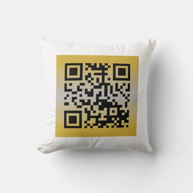 QR-kod® - säga: IT'S NEW YEAR'S KVÄLL Kudde (Framsida)