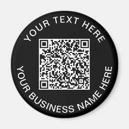 QR-kod - säljfrämjande svart Magnet