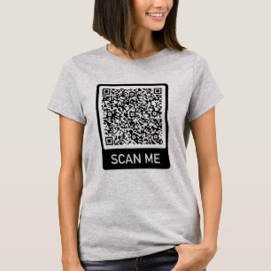 QR-kod Scan Me-Personlig Din T-Shirt-gåva T Shirt