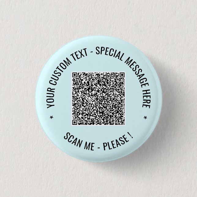 QR-kod Skanna info Anpassad text och färger knapp (Framsida)