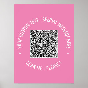 QR-kod Skanna Info Anpassade textfärger Din affisc Poster
