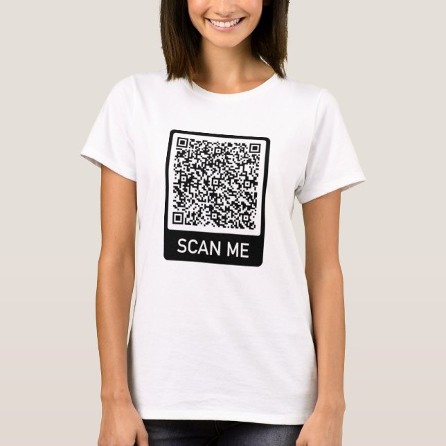 QR-kod - Skanna mig Personlig din moderna T-Shirt (Framsida)