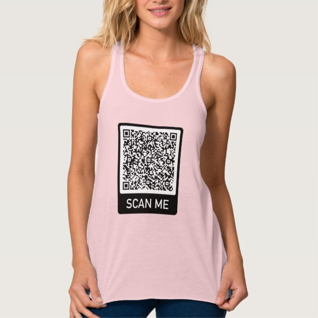 QR-kod - Skanna mig Personlig Tanktopet Linne Med Racerback (Framsida)