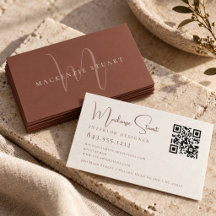 QR-kod Skannbar Professionell Monogram Modern