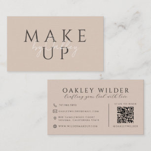 QR-kod Sminkartist Taupe Visitkort