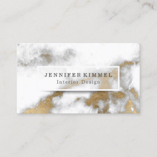 QR-kod Social Media Inredingsdesign Guld Marble Visitkort