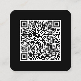 QR-kod-Social Media-Modern, svart och vitt Fyrkantigt Visitkort
