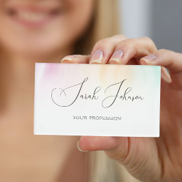 QR-kod Social Media Watercolor Pastelles Visitkort