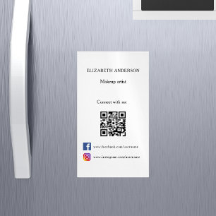 Qr-kod social-mediemärke färg magnetiska visitkort